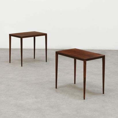 SEVERIN HANSEN JR. (1887-1964) Pair of side tables
Rosewood
Rosewood
Edition Haslev...