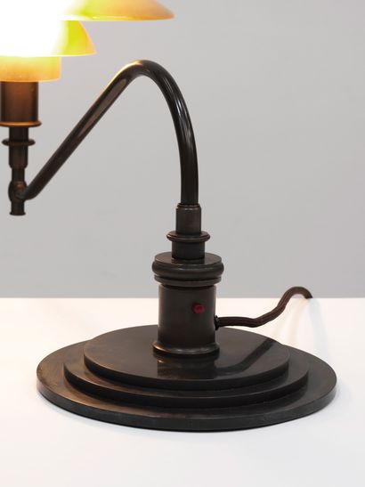Poul Henningsen (1894-1967) Lamp "The American" model "PH 3/2"
Patinated brass and...