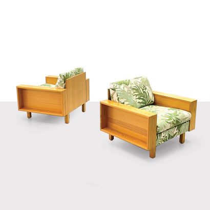 KAIJUS & PÄIVI HARMIA (XXE SIÈCLE) Pair of armchairs model "Mänty kuutio"
Oregon...