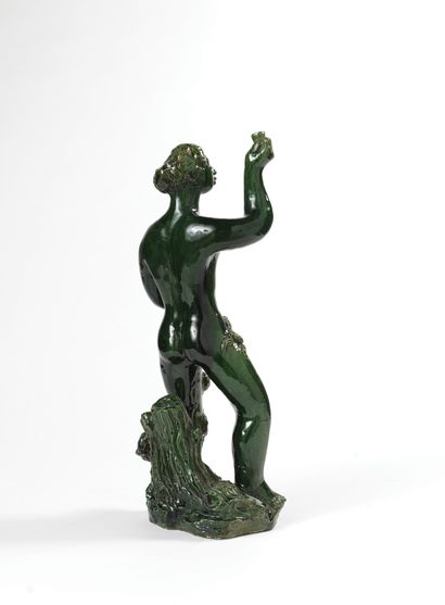 Georges JOUVE (1910-1964) Bacchus
Green enamelled ceramic
Green enamelled ceramic
Monogrammed...