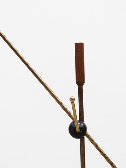 Tapio WIRKKALA (1915-1985) Floor lamp
Teak, black lacquered metal and golden brass
Teak,...