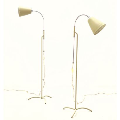 SVEND AAGE HOLM SØRENSEN (1913-2004) Pair of floor lamps model "Skruven"
Lacquered...