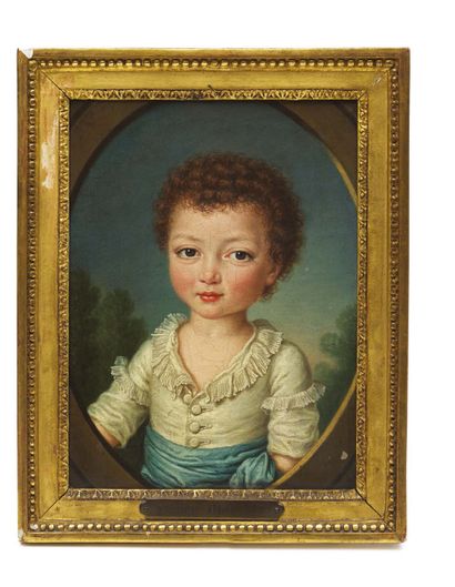ÉCOLE FRANÇAISE VERS 1780, SUIVEUR DE FRANÇOIS-HUBERT DROUAIS Deux portraits d'enfants...