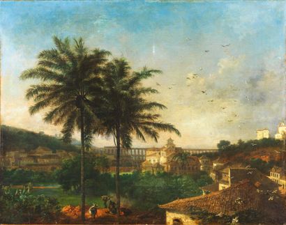 École Française du XIXe siècle 
« Vue de Rio, aqueduc de Lapa»



Huile sur toile...