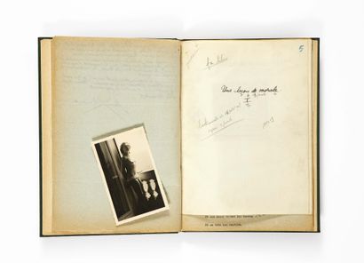 Paul Eluard. A Moral Lesson. 1949.
Corrected typescript with autograph leaves of...