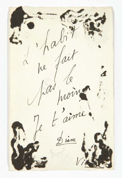 Paul Eluard. Une leçon de morale. 1949.
Tapuscrit corrigé avec feuillets autographes...