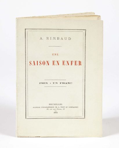 Arthur RIMBAUD. A Season in Hell. Brussels, Alliance typographique (M.-J. Poot et...