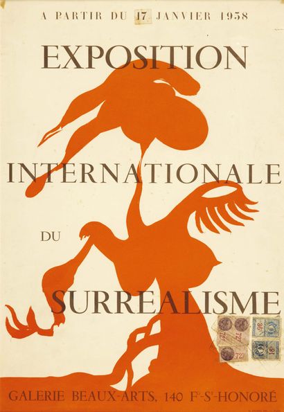 null [POSTER]. International Exhibition of Surrealism. Paris, H. Jourde imprimeur,
Galerie...
