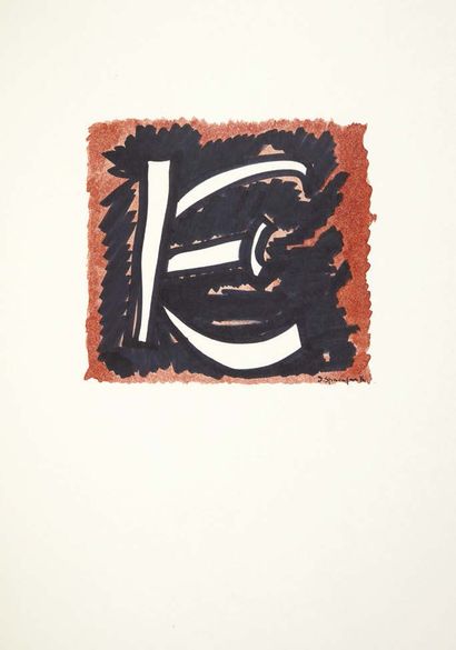 Jacques SPACAGNA. Alphabet. 1970.
Manuscript folio : half calf in the Bradel style,...