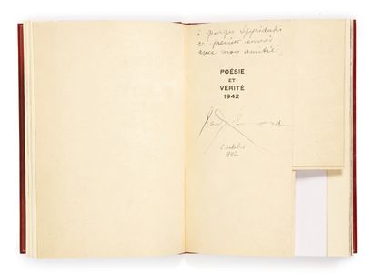 Paul Eluard. Poetry and Truth 1942. Poem. Paris, Éditions de la Main à Plume, Noël...