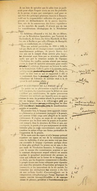 Tristan TZARA. Le Surréalisme et l'Après-Guerre.
Placards d'épreuves corrigées reliés...