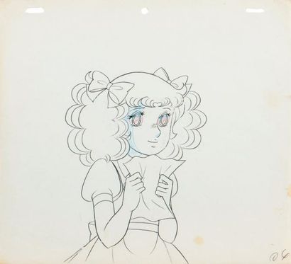 TOEI ANIMATION TETSUO IMAZAWA (1940) Candy, 1976 Dessin d'animation au crayon sur...