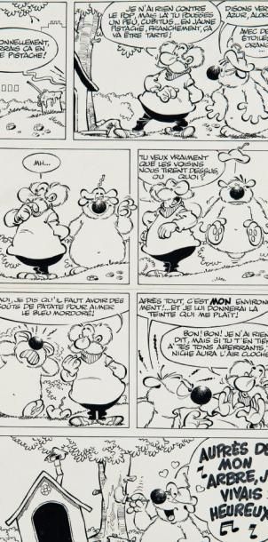 DUPA Planche originale gags numéro 306 de l'album numéro 5 « Cubitus pour les intimes...