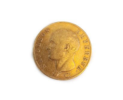 null 1 pièce de 40 francs or à l'effigie de Napoléon Empereur.

 An XIII

Poids :...