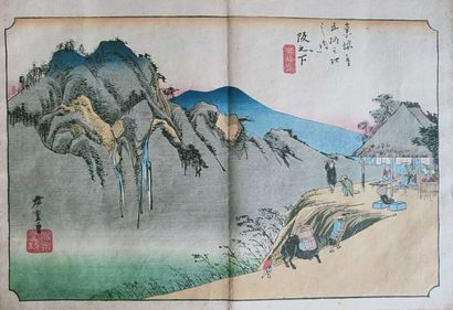 null JAPON D'après Utagawa Hiroshige ( 1797 - 1858) Album comprenant cinquante-quatre...