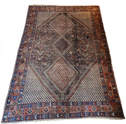 null Anatolia. Set of two carpets (warp, weft and wool velvet) 

Wear marks 

Largest:...
