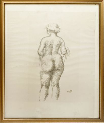 null After Aristide Maillol Female nude Print on paper H_33 cm L_30 cm Provenance:...