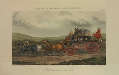 null Set of 4 framed engravings: "Prix du jocket club Chantilly, mai 1841" (H_50...