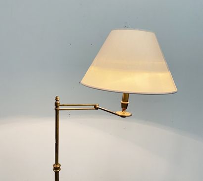 null Set of two gold brass reading lights, removable arm 140 cm x 50 cm 150 cm x...