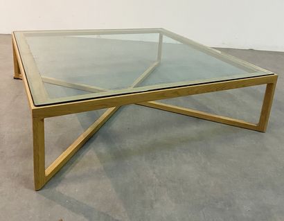 null MARC KRUSIN (Born in 1973) 

Coffee table 

Oak and glass 

Knoll Edition 

H_25.4...