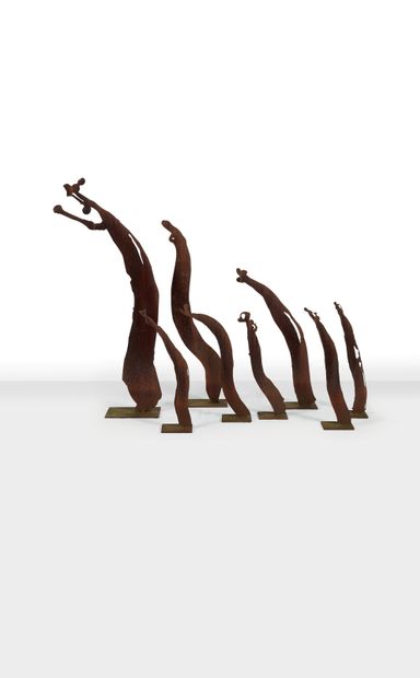 ANATOLY STOLNIKOFF (NÉ EN 1955) Untitled Set of eight sculptures Corten steel H_163...