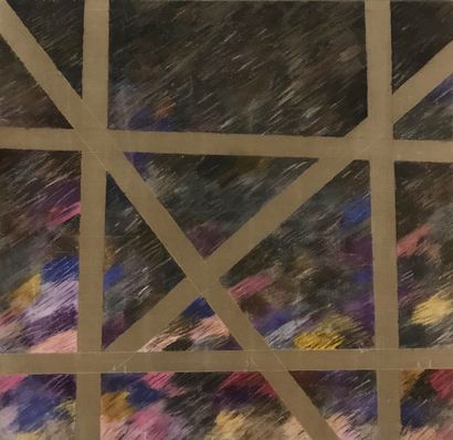 JACQUES MARTINEZ (né en 1944) Melody neon clouds I, December 4, 1979 Pastel on canvas...