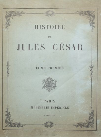 null Histoire de Jules César, 2 vol. envoi de Napoléon au Général Lebrun (?) (reliure...