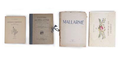 null Ensemble de 4 ouvrages divers: - HUYSMANS (J.K), Croquis parisiens, Mermod editions,E.O...