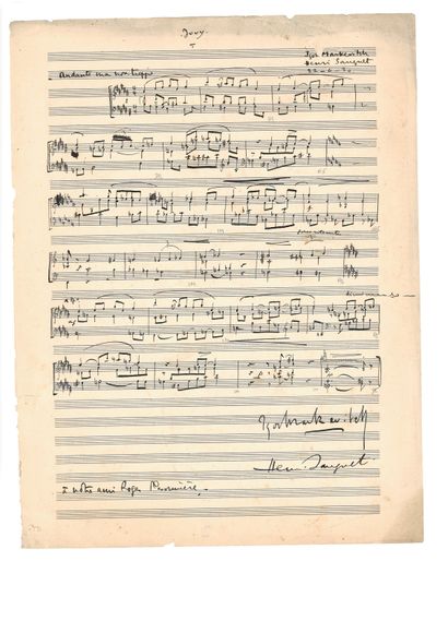 null SAUGUET (Henri) - Igor MARKEVITCH. Jouy. No place, June 22, 1930. Autograph...