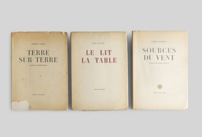null Set of 3 books from Editions Trois Collines: - TZARA (Tristan), Terre sur terre,ill.A.Masson,1946...