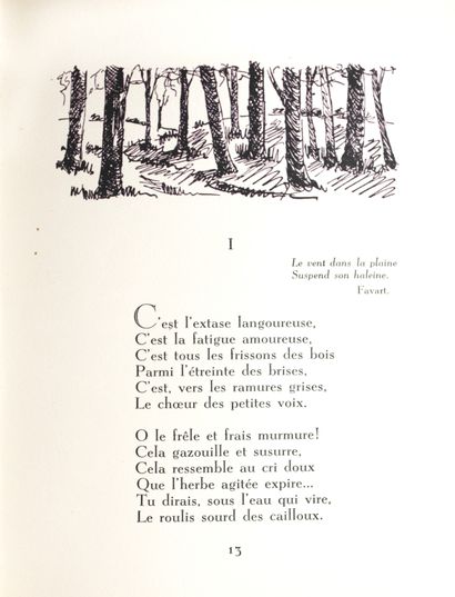 null Lot de 4 ouvrages sur la poésie: - P. Verlaine, Romances sans paroles,ill.R.Duterme,...