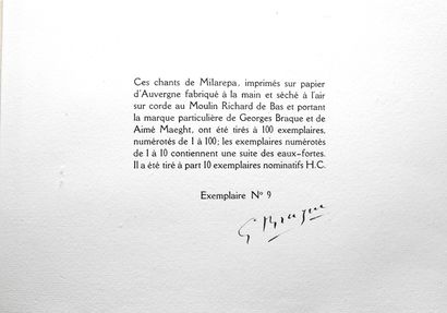 null MILAREPA . Paris. Maeght. 1950. 1 volume in-8, en feuilles, sous chemise éditeur...