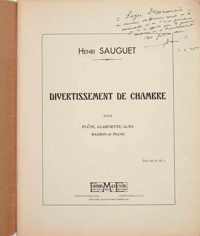 null DÉSORMIÈRE (Roger)]. 13 printed documents related to music: scores, theoretical...
