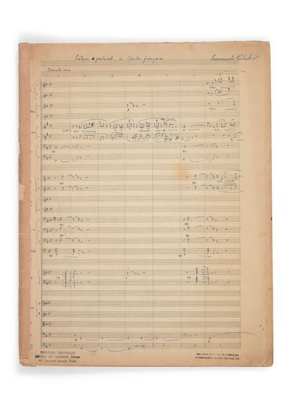 null DÉSORMIÈRE (Roger). Important set of manuscript scores, some autograph. It includes...