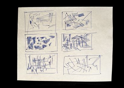Bengt Lindström (1925-2008) Study. Set of four drawings. Ink and watercolour on paper....