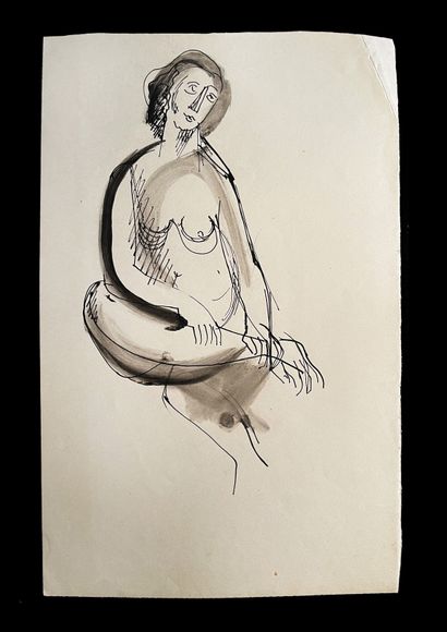 Bengt Lindström (1925-2008) Etude de femmes. Ensemble de trois dessins à l'encre...