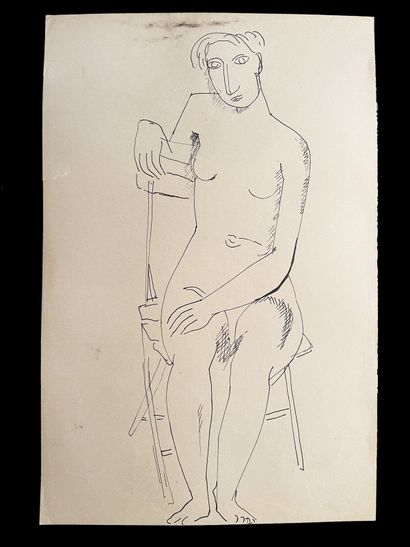 Bengt Lindström (1925-2008) Etude de femmes. Ensemble de quatre dessins à l'encre...