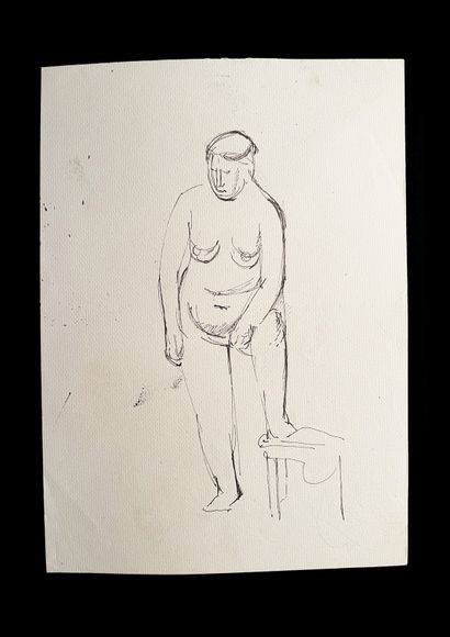 Bengt Lindström (1925-2008) Etude. Ensemble de quatre dessins sur papier. 1 : Crayon...