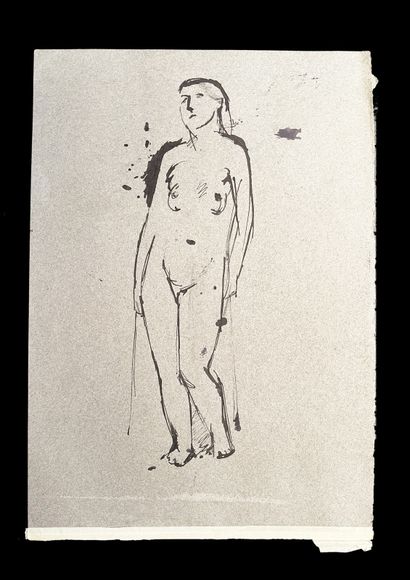 Bengt Lindström (1925-2008) Study. Set of three ink drawings on paper. 1 : H_31 cm...