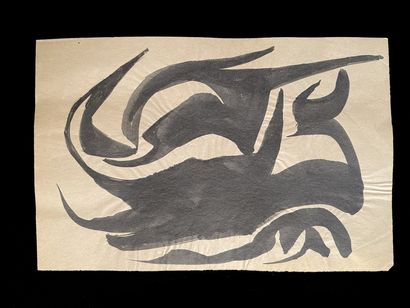Bengt Lindström (1925-2008) Composition. Set of four ink drawings on paper. 1 : H_16,3...