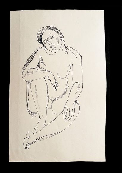 Bengt Lindström (1925-2008) Etude. E,smeble de trois dessins à l'encre sur papier....