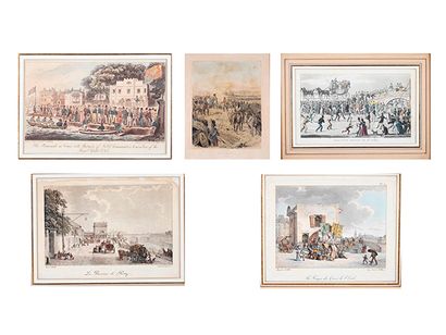 null Set of five Napoleonic engravings
