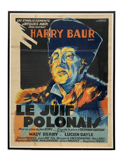 null Ensemble de trois affiches de cinéma Harry Baur, Le juif polonais, Lancelot...