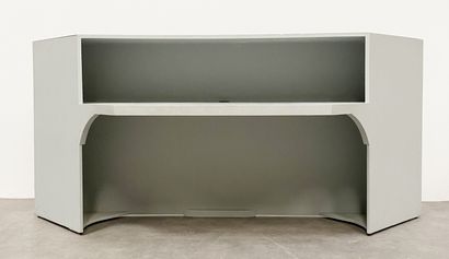 null POL QUADENS (Born 1960) Three-part reception desk in lacquered wood and glass...