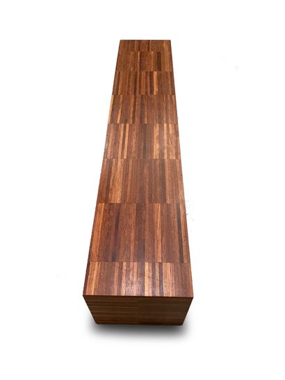 null Banc en placage de bois exotique H_40 cm L_200 cm P_40 cm