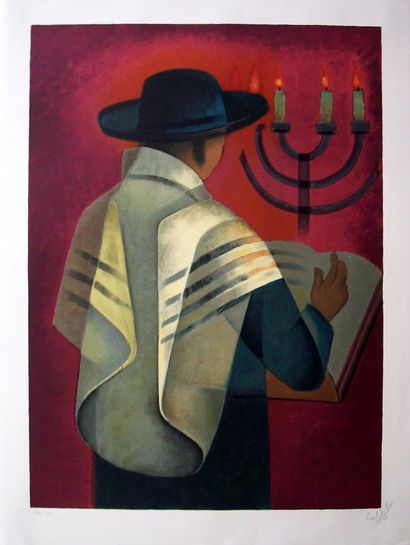 Louis Toffoli (1907–1999) Le Rabbin

Lithographie en couleur.

Signée en bas à droite...