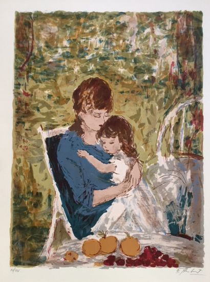 Bertholdo Taubert (Né en 1915) Mother and child

Lithograph.

Signed lower right.

H_64...