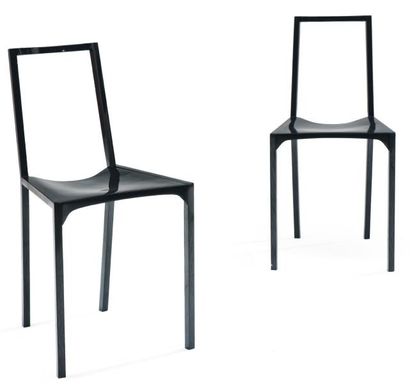 POL QUADENS Prototype Paire de chaises Co 12 Carbon, 850 gr. 2011 H_80 cm L_45 cm...