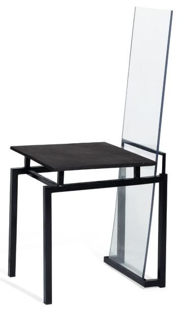 FRANÇOIS SCALI & ALAIN DOMINGO Prototype Ensemble de quatre chaises Plastique flexible...
