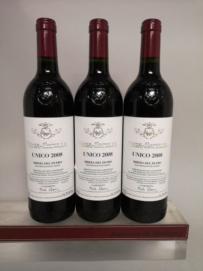 null 3 bottles VEGA SICILIA UNICO - Ribera del Duero 2008
